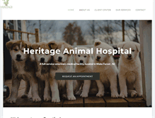 Tablet Screenshot of heritageanimalhospitalwakeforest.com